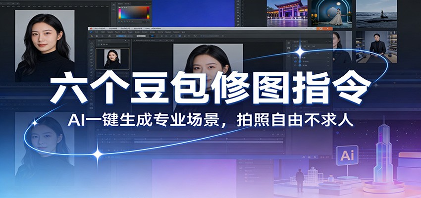 六个豆包修图指令：AI 一键生成专业场景，拍照自由不求人-白蛇网赚-余宽网创