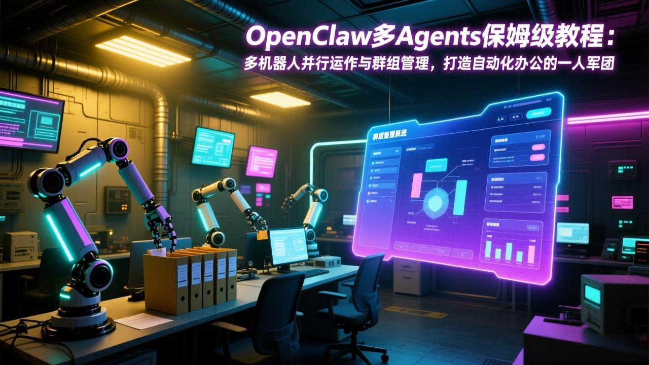 OpenClaw多Agents保姆级教程：多机器人并行运作与群组管理，打造自动化办公的一人军团-余宽网创