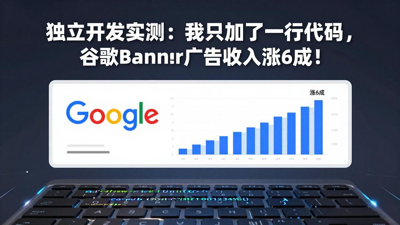 付费文章：独立开发实测：我只加了一行代码，谷歌Banner广告收入涨6成！-
