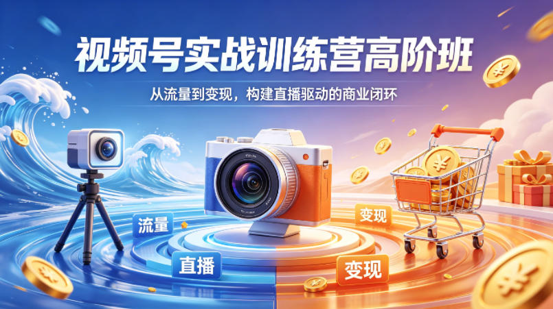 视频号实战训练营高阶班，从流量到变现，构建直播驱动的商业闭环（26年4月）-余宽网创