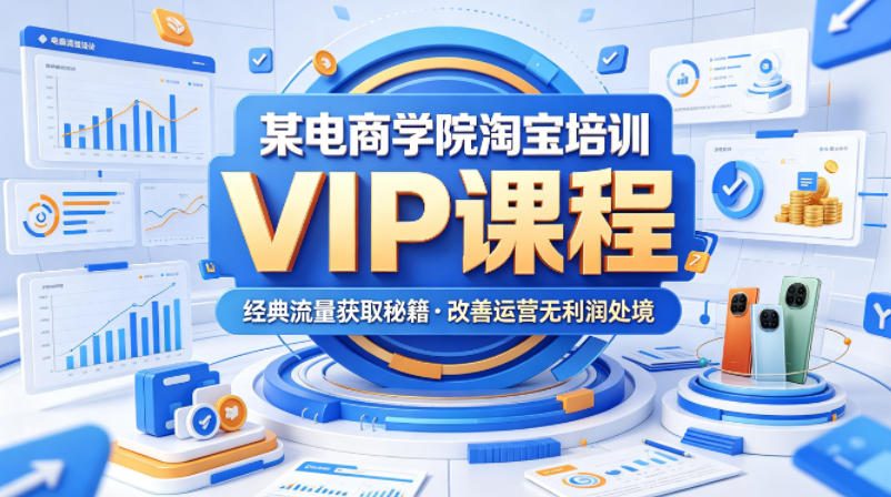 某电商学院淘宝培训VIP课程，各种经典有用的流量获取秘籍，改善运营产品没利润的处境（2026年5月）-余宽网创