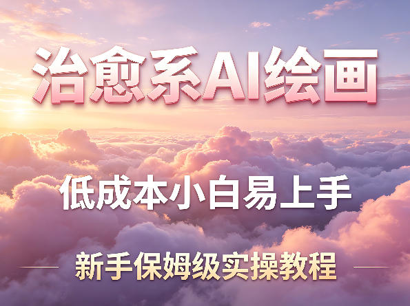 治愈系AI绘画提示词项目，低成本小白易上手，每天10分钟，新手保姆级实操教程-余宽网创