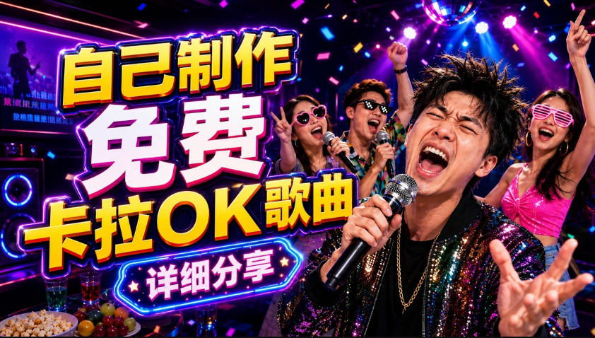 零基础AI制作免费卡拉OK视频教程，从歌曲生成、音轨分离到字幕制作、视频导出，手把手教学-余宽网创