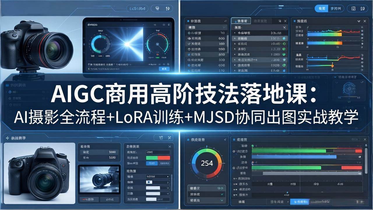（18254期）AIGC商用高阶技法落地课：AI摄影全流程+LoRA训练+MJSD协同出图实战教学-余宽网创