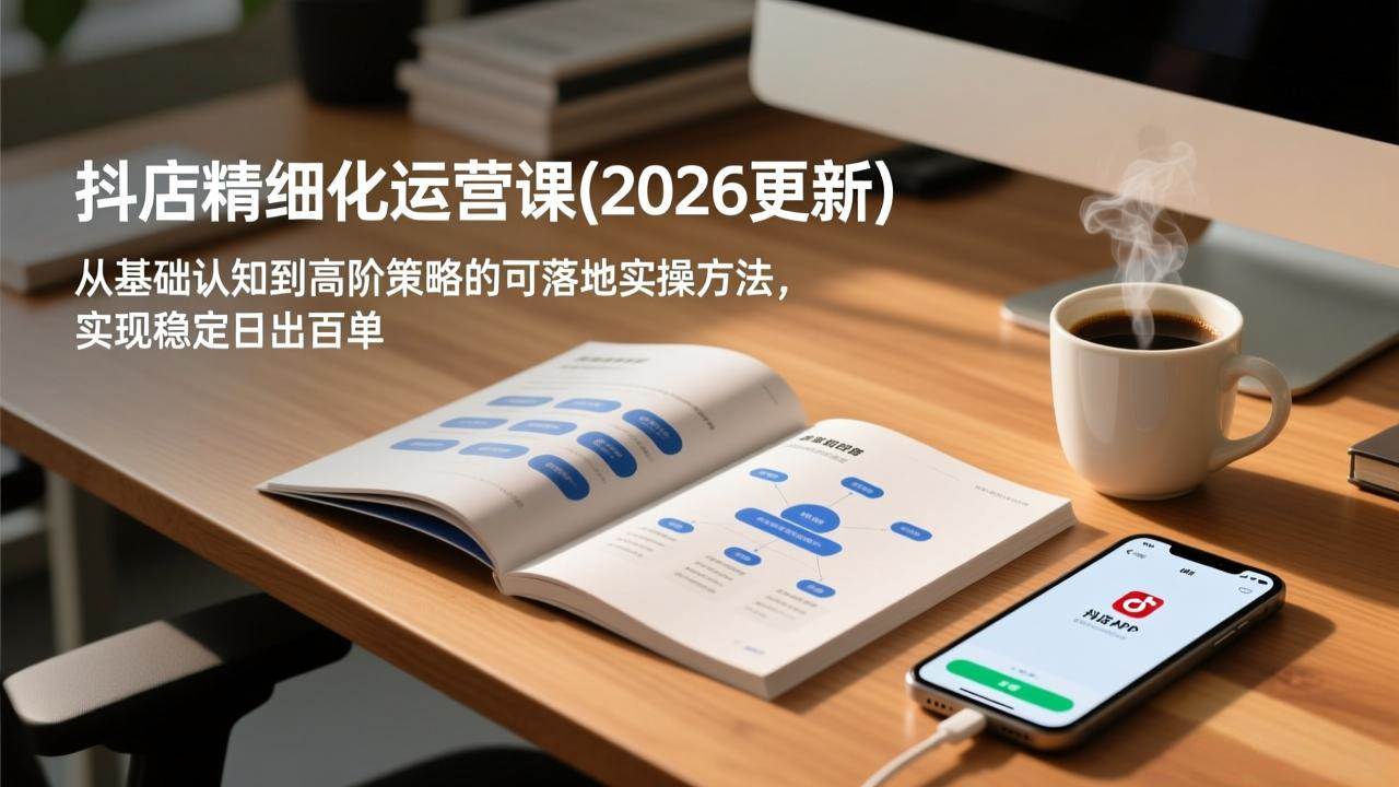 (18421期)抖店精细化运营课(更新5月),从基础认知到高阶策略的可落地实操方法,实现稳定日出百单-余宽网创