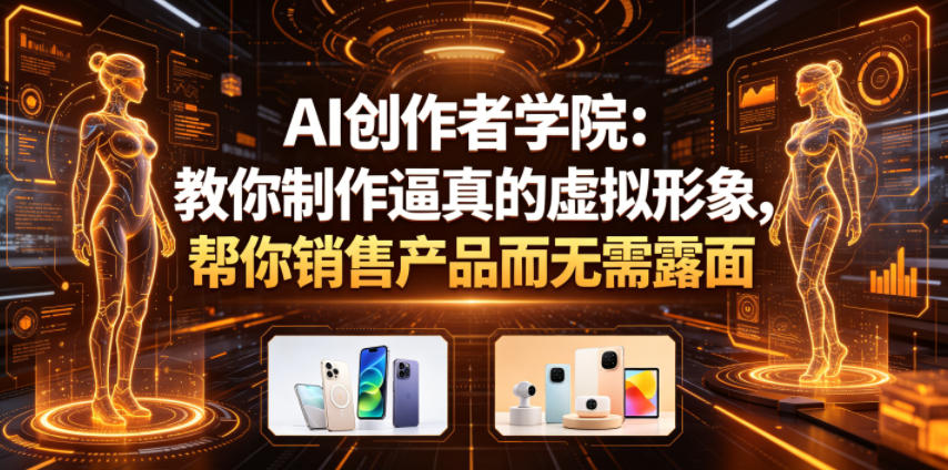 AI创作者学院:教你制作逼真的虚拟形象,帮你销售产品而无需露面【原创双语字幕】-余宽网创