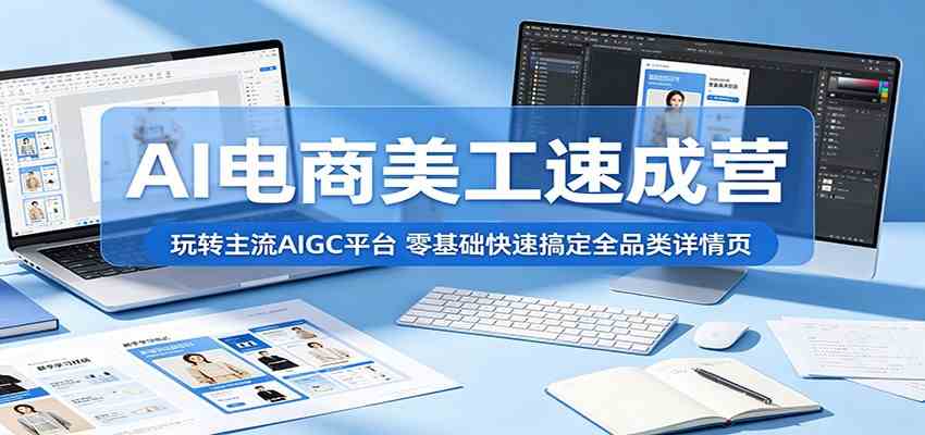 AI电商美工速成营：玩转主流AIGC平台，零基础快速搞定全品类详情页-余宽网创