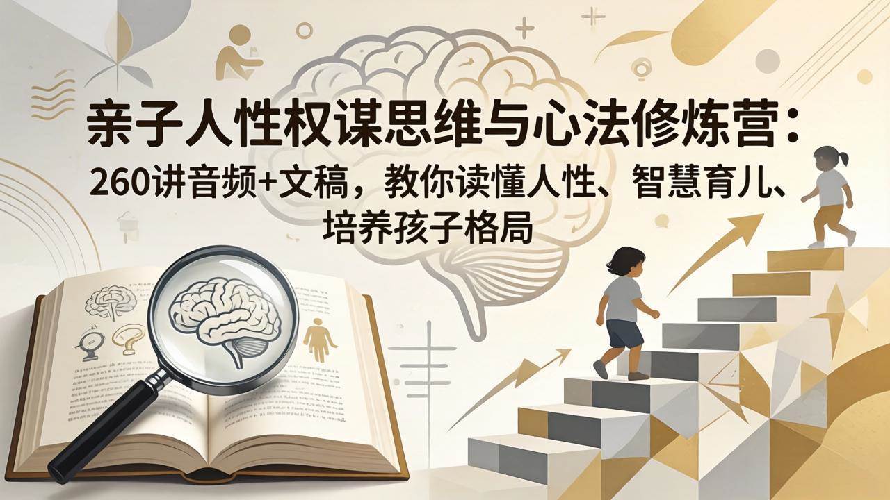 （18076期）亲子人性权谋思维与心法修炼营：260讲音频+文稿，教你读懂人性、智慧育儿、培养孩子格局-余宽网创
