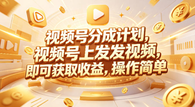 视频号分成计划，599元众筹的Red团队课程，视频号上发发视频，即可获取收益，操作简单-余宽网创