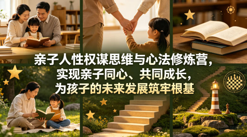 亲子人性权谋思维与心法修炼营，实现亲子同心、共同成长，为孩子的未来发展筑牢根基【音频】-余宽网创