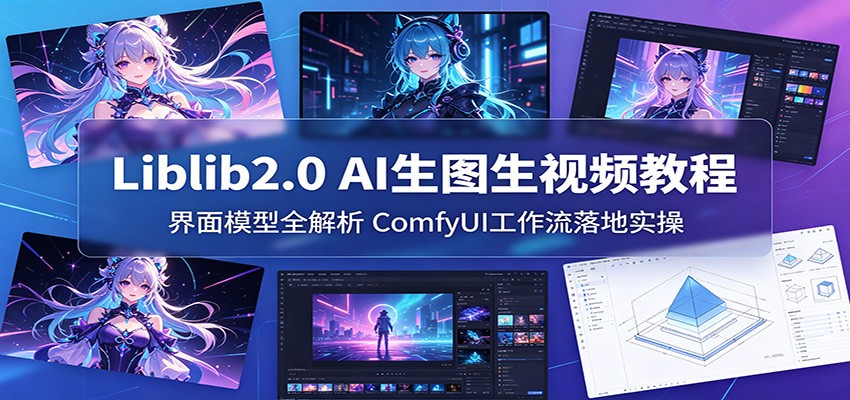 Liblib2.0 AI生图生视频教程：界面模型全解析，ComfyUI工作流落地实操-余宽网创