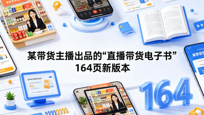 某带货主播出品的《直播带货电子书》164页新版本-余宽网创
