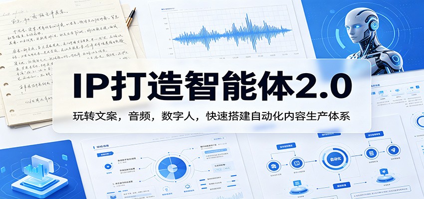 IP打造智能体2.0：玩转文案，音频，数字人，快速搭建自动化内容生产体系-余宽网创