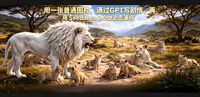 用一张普通图片，通过GPT写剧情，再用Seedance 2.0做动态演绎，居然能生成迪士尼风格搞笑动画-余宽网创
