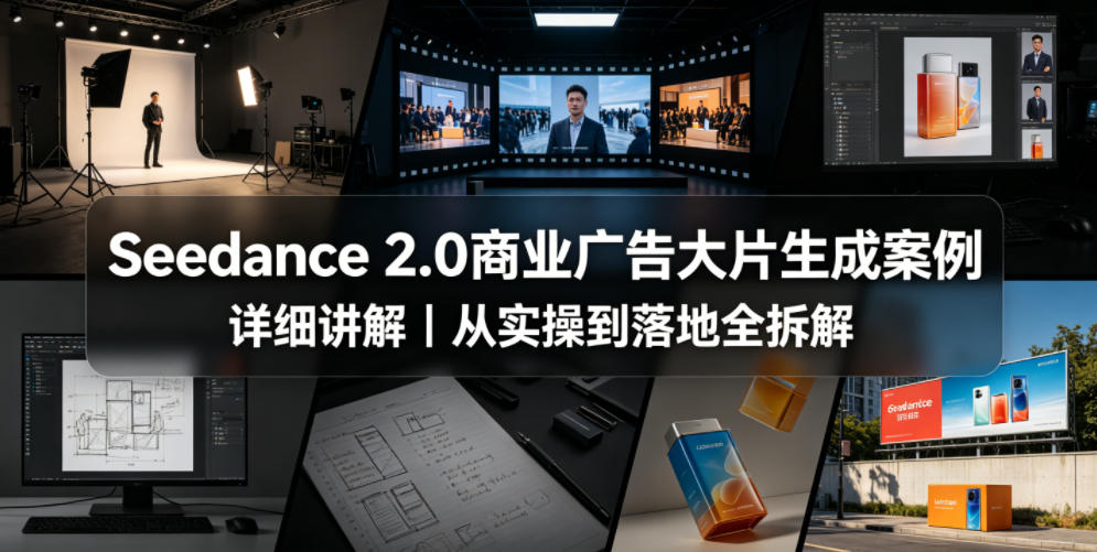 Seedance 2.0商业广告大片生成案例详细讲解|从实操到落地全拆解-余宽网创