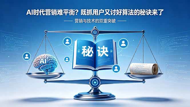 (18600期)AI时代营销难平衡?既抓用户又讨好算法的秘诀来了【原创双语字幕】-余宽网创