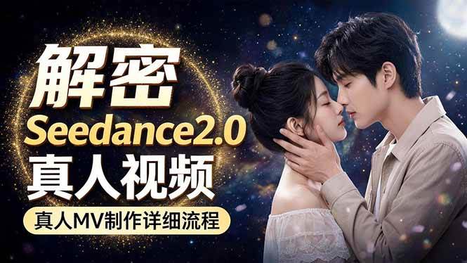 (18289期)Seedance 2.0电影级真人 MV全流程拆解:提示词、运镜、粒子特效,手把手实操-余宽网创
