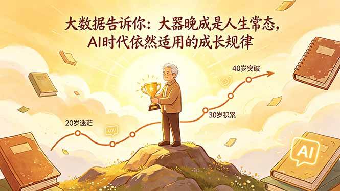 (18288期)付费文章:大数据告诉你:大器晚成是人生常态,AI 时代依然适用的成长规律-余宽网创