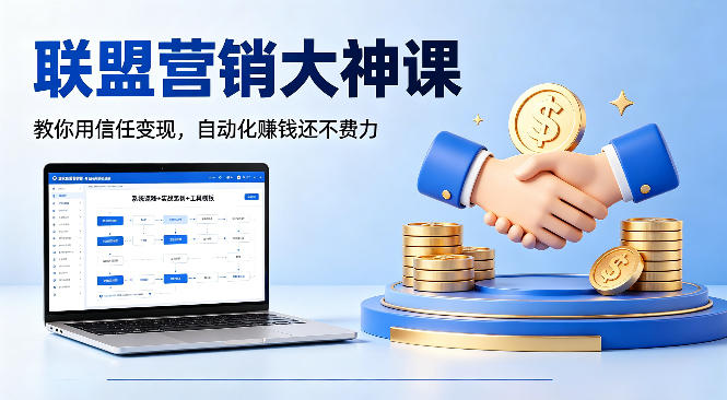 联盟营销大神课，教你用信任变现，自动化賺钱还不费力【原创双语字幕】-余宽网创