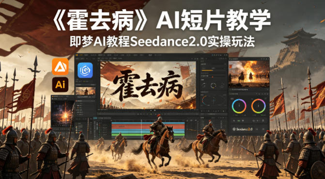 《霍去病》AI短片教学，即梦AI教程Seedance2.0实操玩法-余宽网创