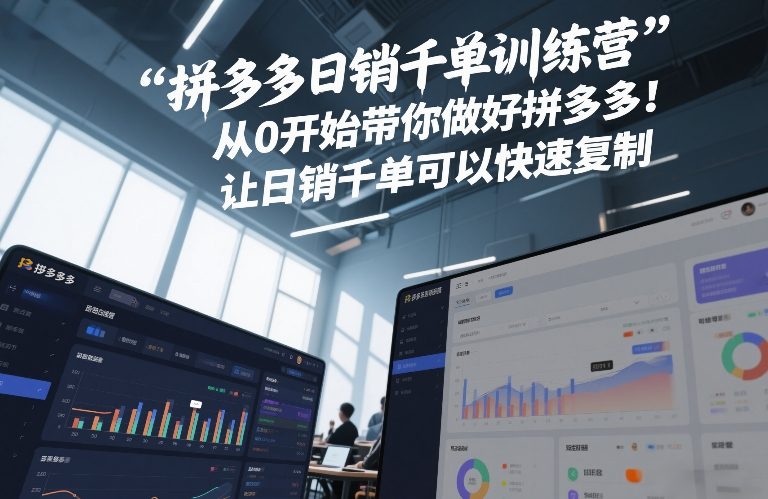 拼多多日销千单训练营,从0开始带你做好拼多多,让日销千单可以快速复制(更新26年4月) 拼多多日销千单训练营,从0开始带你做好拼多多,让日销千单可以快速复制(更新26年4月)
