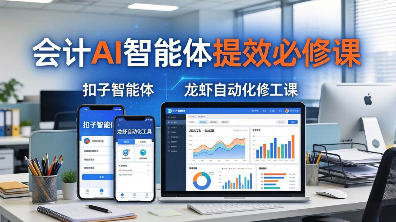 （18151期）财务会计AI智能体提效必修课：扣子智能体+龙虾自动化+报表分析，一站式提升财务工作效率-余宽网创