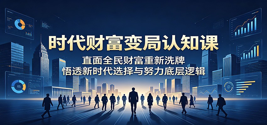 时代财富变局认知课:直面全民财富重新洗牌,悟透新时代选择与努力底层逻辑-余宽网创