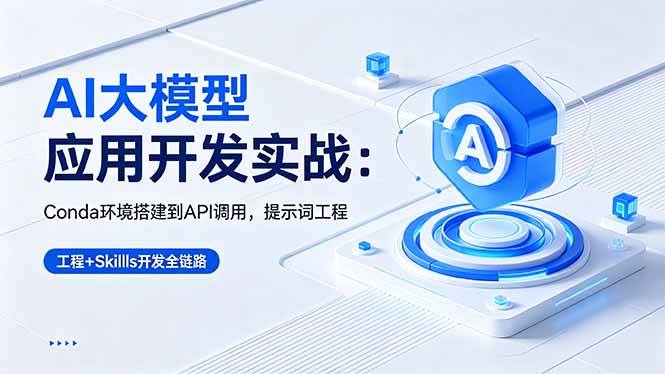 （18518期）AI 大模型应用开发实战：Conda环境搭建到API调用，提示词工程+Skills开发全链路-余宽网创