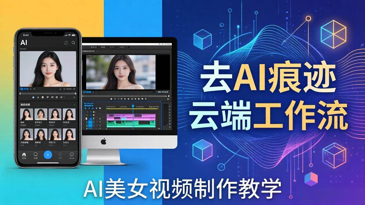 （17928期）AI美女视频制作教学：去AI痕迹，云端工作流出图，手机电脑均可，不需要配置-余宽网创