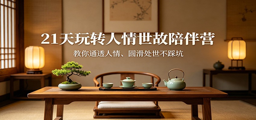 21天玩转人情世故陪伴营：教你通透人情、圆滑处世不踩坑-余宽网创