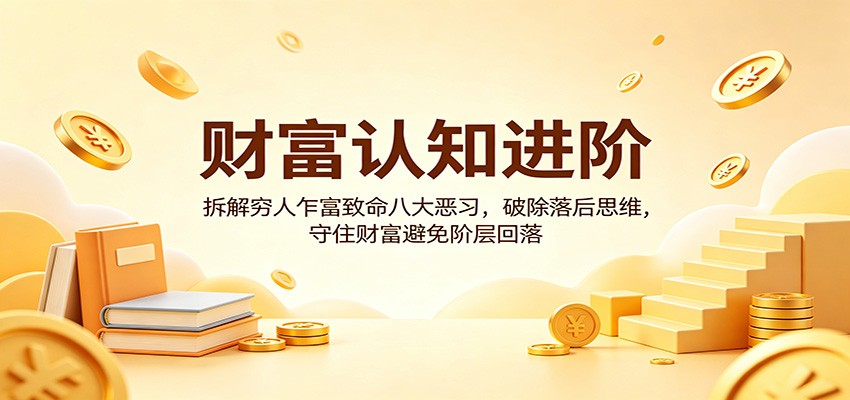 财富认知进阶：拆解穷人乍富致命八大恶习，破除落后思维，守住财富避免阶层回落-余宽网创